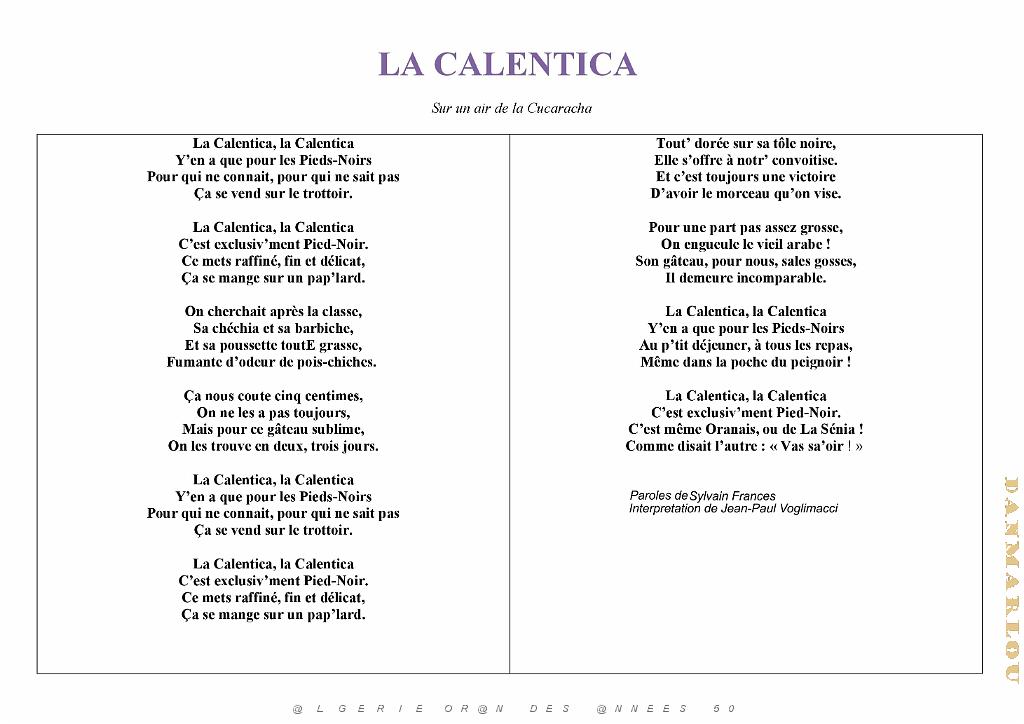 Z002 VIDEO DE LA CALENTICA SUR UN AIR DE CUCARACHA 2 LES PAROLES.jpg